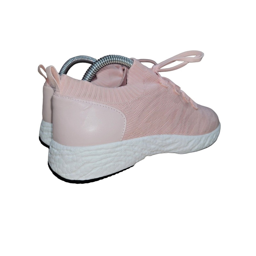 Antonio Melani Lia Ann Salmon Pink Knit Sneakers Comfort Walking Run Shoes 8.5M - Picture 4 of 11